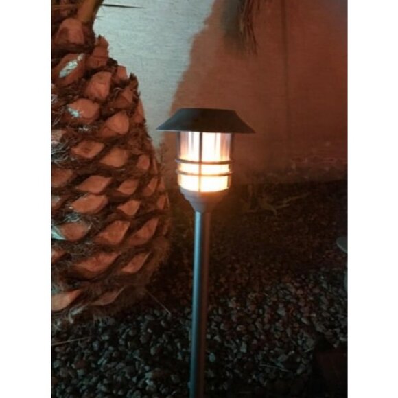 2 Packs Solar Pathway Flame Lights - Solar Lights Outdoor Torch Waterproof LED - Picture 2 of 2